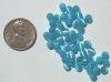 50 4mm Round Aqua Fiber Optic